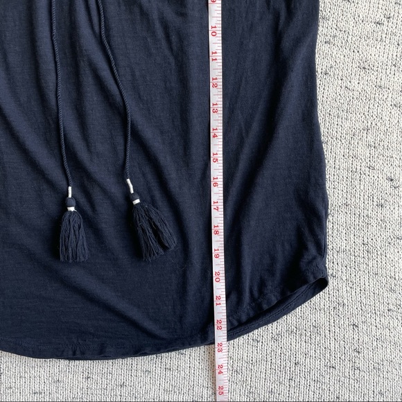 Loft Navy Blue Tassel Tee Shirt - Picture 6 of 8